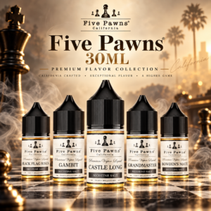 美國 FIVE PAWNS 五子棋 30ML 小煙油 菸油 電子煙油 果汁 E-JULCE E-LIQUID